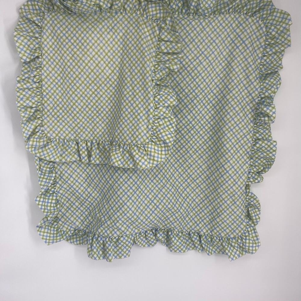 Laura Ashley Pillowcase European & 13 x 13 Blue & Green Plaid Country